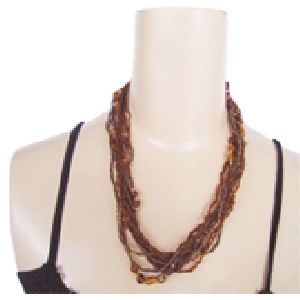 SEED BEAD and GLASS BEADS NECKLACE
