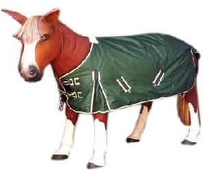 Green miniature horse rug