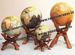 World Globe With Wooden Four Leg display Stands