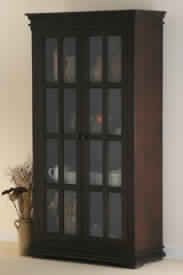 Sheesham Wood Glass Door Cabinet