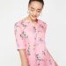 BOSSINI Floral Print Rolled-Up Sleeves Top
