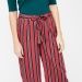 BOSSINI Striped Culottes with Tie-Up Belt