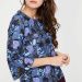 CODE Floral Printed Bell Sleeves Top