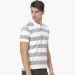 FAME FOREVER Striped Polo Neck T-Shirt