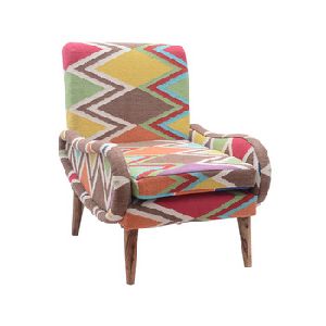 Multi Color Living Room Wooden Chair, Size : 70cm X 80cm X 95cm