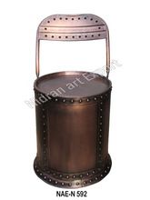 IRON METAL ANTIQUE COPPER PLATED DINING CHAIR