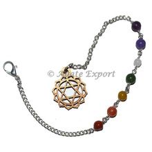 Heart Seven Chakra Beads Pendulum Chain