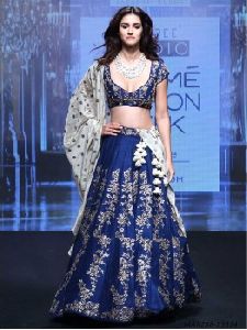 Blue Silk Multi Wedding & Bridal Designer Lehenga Choli
