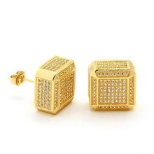 Micro Pave Gold Plated CZ Earring