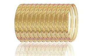 Three Tone Plated Bangles