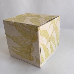 100% hemp paper given natural leaves impression box