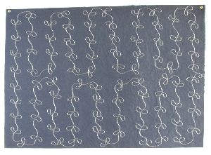 Black color handmade cotton paper embroidered gift wrap gift sheet