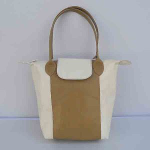 Khaki cream color with leather purse