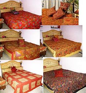 Ethnic Designer Embroidered King Size Bed Spread