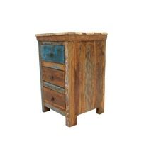 Distressed Reclaimed wood bed side table