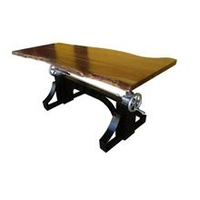 Industrial Iron Crank Table