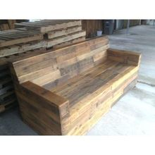 Reclaimed wood sofa