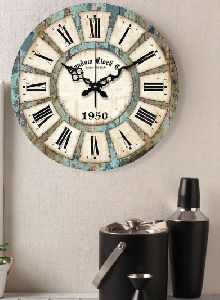 Cream Wood Wall Clock