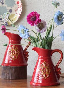 Red Ceramic Showpiece
