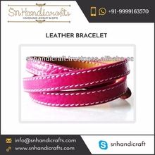 Attractive Leather Wrap Bracelet