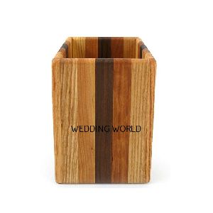 wooden utensil holder