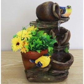 Wonderland Resin Water Fountain with planter
