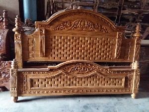 wooden carving bed