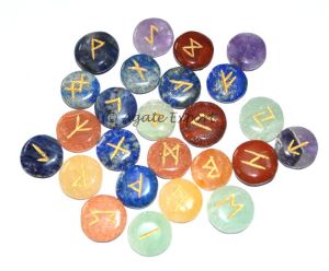 Rune Stones Set - Engraved Gemstones Chakra Sets