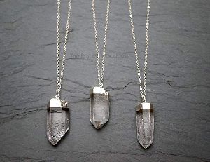 Silver Quartz Necklace