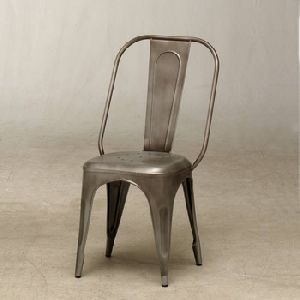 vintage iron metal cello design dining chair