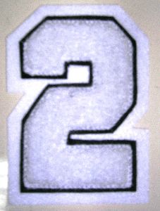 Chenille Number 2 Patch