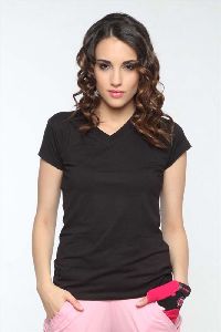 Cotton Womens Solid Tshirts Tops, Style : Plain