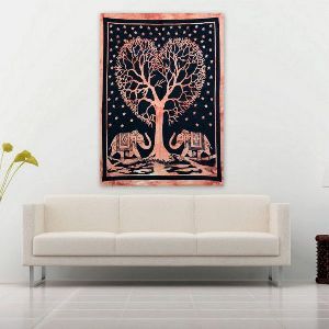 Double Elephant Heart Tree Indian Poster