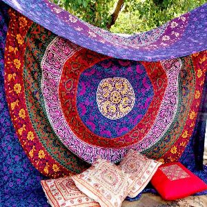 Mandala Multi Color 6 Kam Wall Tapestry