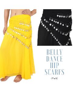BELLY DANCE HIP SCARF WITH COINS