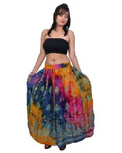 SEQUIN LONG MAXI EMBROIDERY SKIRT