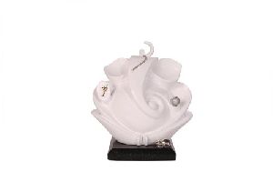 Chaand Ganesha Glossy White Statue