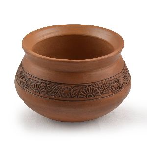 Handcrafted Clay Handi with Lid