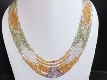 Multi strand gemstone necklace