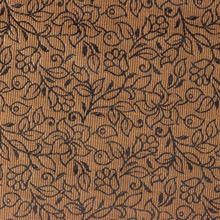 BLACK AND BROWN FLORAL JACQUARD FABRIC