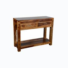 Contemporary sheesham wooden console table
