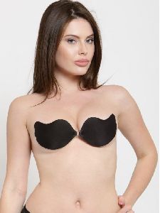 Self Adhesive Black Push Up Invisible Stick On Backless Strapless Bra