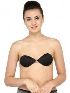Self Adhesive Seamless Front Closure Black Invisible Stick On Backless Strapless Bra