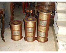 Brass Cylindrical Shape Drawers Cabinet in Different Size