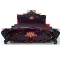 King size antique designed wooden bed