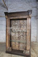 Long Antique Reproduction Wooden Cabinet