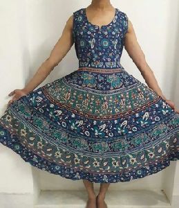 cotton jaipuri printed dress