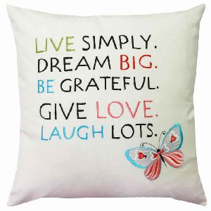 DECORATIVE EMBROIDERED COTTON CUSHION COVER
