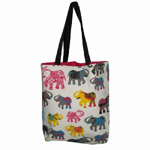 ELEPHANT PRINTED TOTE BAGS