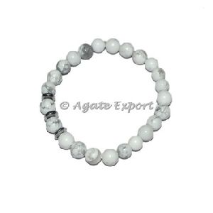 Gemstone White Howlite Bracelets